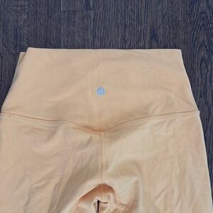 Lululemon High-Waisted Leggings in Peach